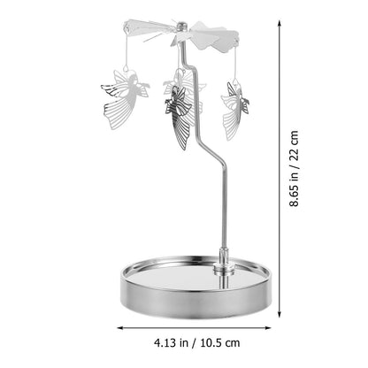 HOLIDYOYO Rotating Aromatherapy Candle Holder with Magnetic Base and Stainless Steel Tray 8.66 Inch Tealight Candle Holder for Home Decoration Parties Weddings