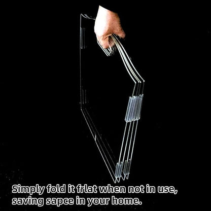 Clear Acrylic Dog Gate for Indoor Use – 6 Panel Pet Gate for Doorways, No Drilling, Foldable Dog Barrier,Foldable Doggy Cat Fence with Support Feet for Home, Stairs, and Puppy Playpen