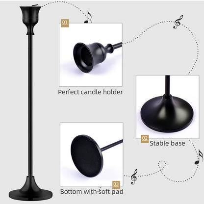 Candlestick Holders,Taper Candle Holder for Candlesticks Black Candelabra Candle Holders Vintage Candle Stick Candle Holder for Fireplace Party Dining Home