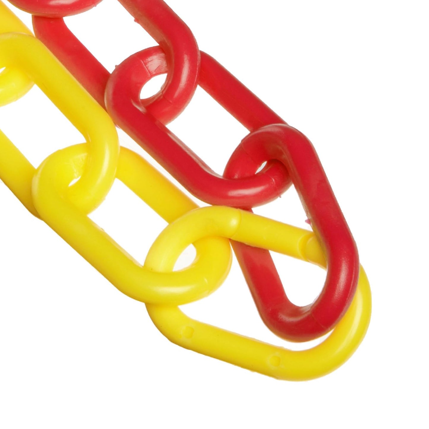 Mr. Chain Plastic Barrier Chain, Alternating Yellow/Red, 1.5-Inch Link Diameter, 100-Foot Length (30037-100)
