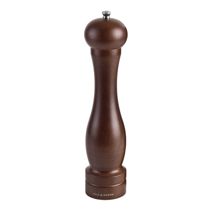 Cole & Mason 12.5-inch Forest Capstan Pepper Mill - Adjustable Pepper Grinder - Refillable Spice Tools - Hand Wash Kitchen Tools - Beech Wood, 12.5"