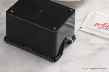 New Star Foodservice Restaurant-Grade Black Plastic Sugar Packet Holder, SAN Material, Set of 24