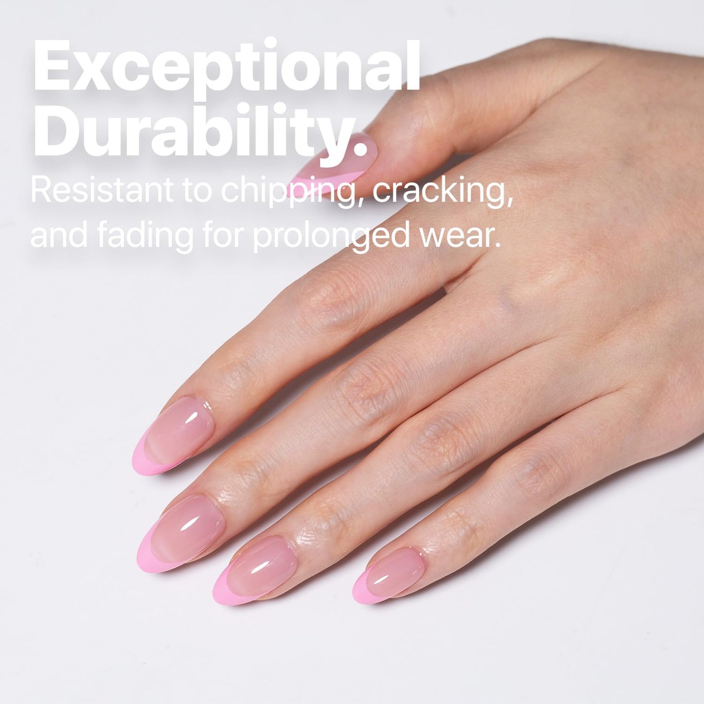 SXC Cosmetics French Tip Press On Nails - Skin Tone Nude and Color Series, Short Coffin X-Pro Tips Starter Kit ST119KIT