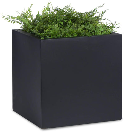 Black Square Tree Planter Box - Indoor Outdoor Cube Flower Pot 12" x 12"