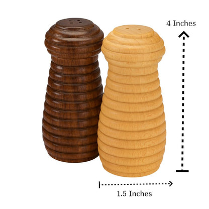 Frescorr - Wooden Salt & Pepper Shakers, Modern Farmhouse Kitchen Decor for Home Restaurants, Table Top Dinning Table Accessories (Set of 2)