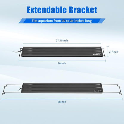 AQUANEAT LED Aquarium Light Full Spectrum for 30 Inch to 38 Inch Fish Tank Light Fresh Water