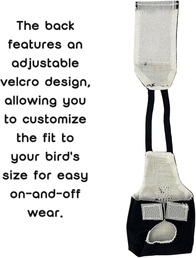 Bird Diaper Flight Suit, Cute Cosplay Parrot Clothes, Easy-to-Wear Washable Nappy, Durable Metal Ring Harness for Cockatiel, Conure, African Grey, Parakeet Outdoor Flying (with Leash,XS)