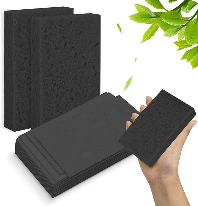36 - Pack Non-Scratch Scrub Sponges - Sponges for Dishes and Washing Dishes, Cleaning Sponges for Kitchen Home and More（Black+White）