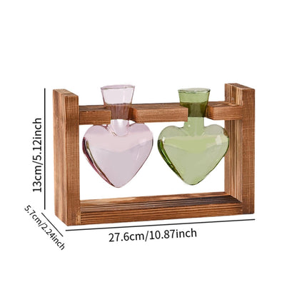 Gcljlmy Hydroponic Flower Vase Glass Vase Table Centerpiece Plant Propagation Modern Propagating Jar Plant Terrarium for Dining Table, Pink Green (Pink Green)