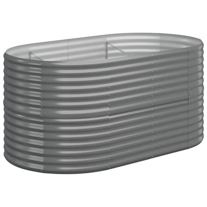 Yolola Raised Bed Metal Large Raised Bed Made of Metal Raised Bed for Garden, Snail Protection, Raised Bed Weatherproof Raised Bed for Garden, Plants, Garden Herbs, Outdoor, 152 x 80 x 68 cm, Grey