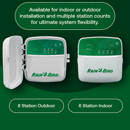 Rain Bird ARC6 App-Based Indoor Smart WiFi Irrigation Sprinkler Timer/Controller, 6-Zone/Station, EPA WaterSense Certified, Compatible with Alexa, Indoor 6-Station