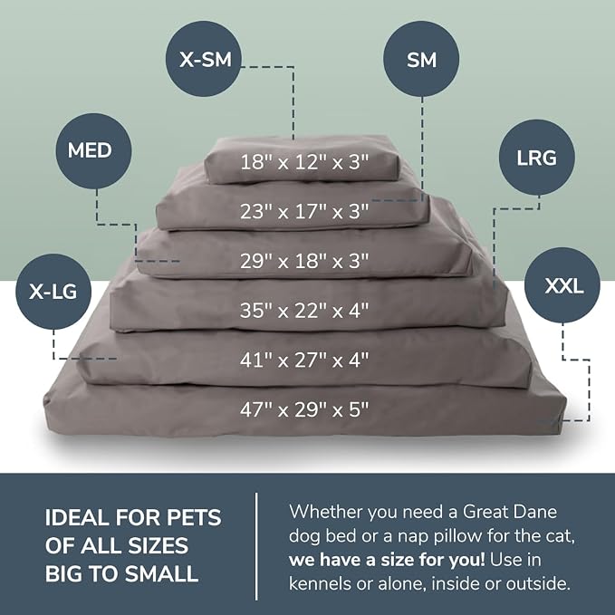 Naturepedic Organic Medium Pet Bed - Super Plush Dog & Cat Beds - Ultra Supportive Dog Bed Mat - Ideal Pet Bed with No Polyurethane Foam - 23" x 17" x 3"