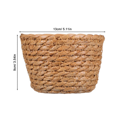 Alipis Wicker Planter: 5.1" Seagrass Plant Basket Indoor - Hand-Woven Planter Basket with Liner for Houseplants, Succulents & Boho Farmhouse Decor 2-Pack