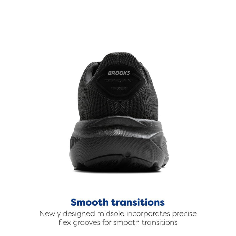 Brooks Men’s Ghost 17 Neutral Running Shoe - Black/Black/Ebony - 7 X-Wide