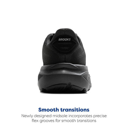 Brooks Men’s Ghost 17 Neutral Running Shoe - Black/Black/Ebony - 9.5 Wide