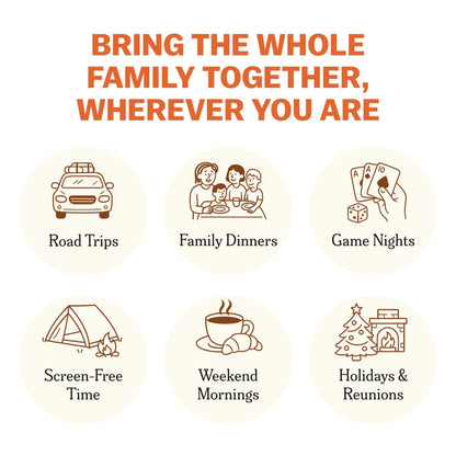 TALES Family Edition 150 Conversation Cards for Family Game Night, Adults, Teens, and Kids, Family Dinners, and Gatherings, Prompts for Meaningful Connections