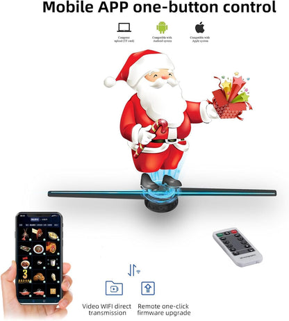 3DhologramFan,16.5in 3DhologramFan Holographic Projector Supports Wifi Connection 234 HD LED Portable Design 42CM 3d Led Fan Display Contains 1500 Videos for Store, Bar, Events, Trade Shows, Parties