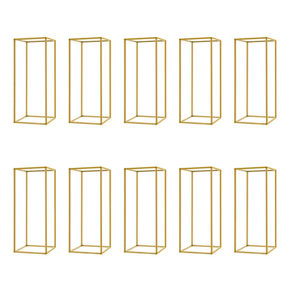 23.6Inch 10 Pcs Column Vases Gold Centerpieces, Tall Centerpiece Stands Metal Flower Stands Gold Wedding Centerpieces Vase for Table Party Wedding Decorations Flower Rack