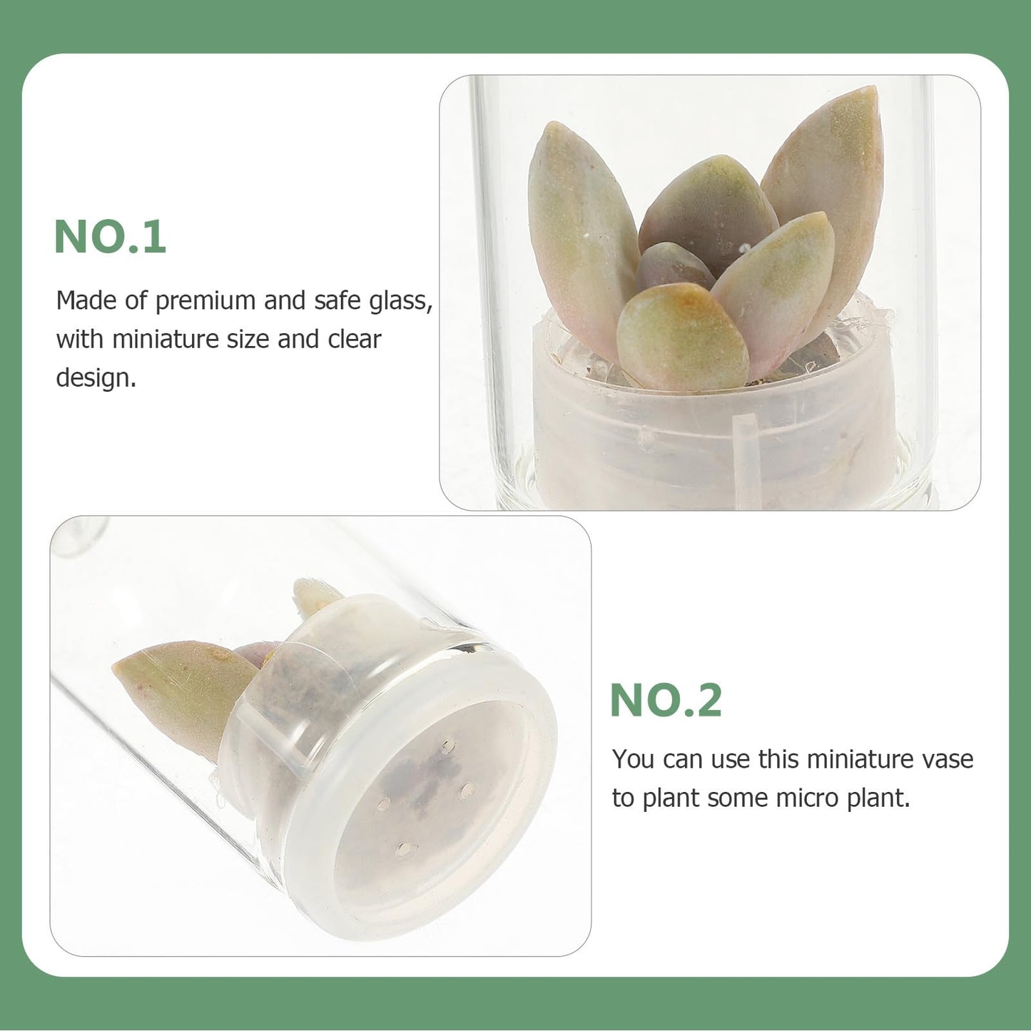 Ipetboom Desk Decor Desk Decor Glass Vase 6pcs Miniature Potted Plants Keychain Clear Terrarium Plant Keychain for Car Key Pendant Backpack Charms Glass Vase Vase