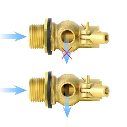 GASHER 2PCS 1/2" 304 Stainless Steel Float Ball Valve with 1/2"G Female x 1/2"NPT Male Adapter, DN15 Adjustable Water Tank Float Ball Valve for Stock Tank Pool Water Level Control