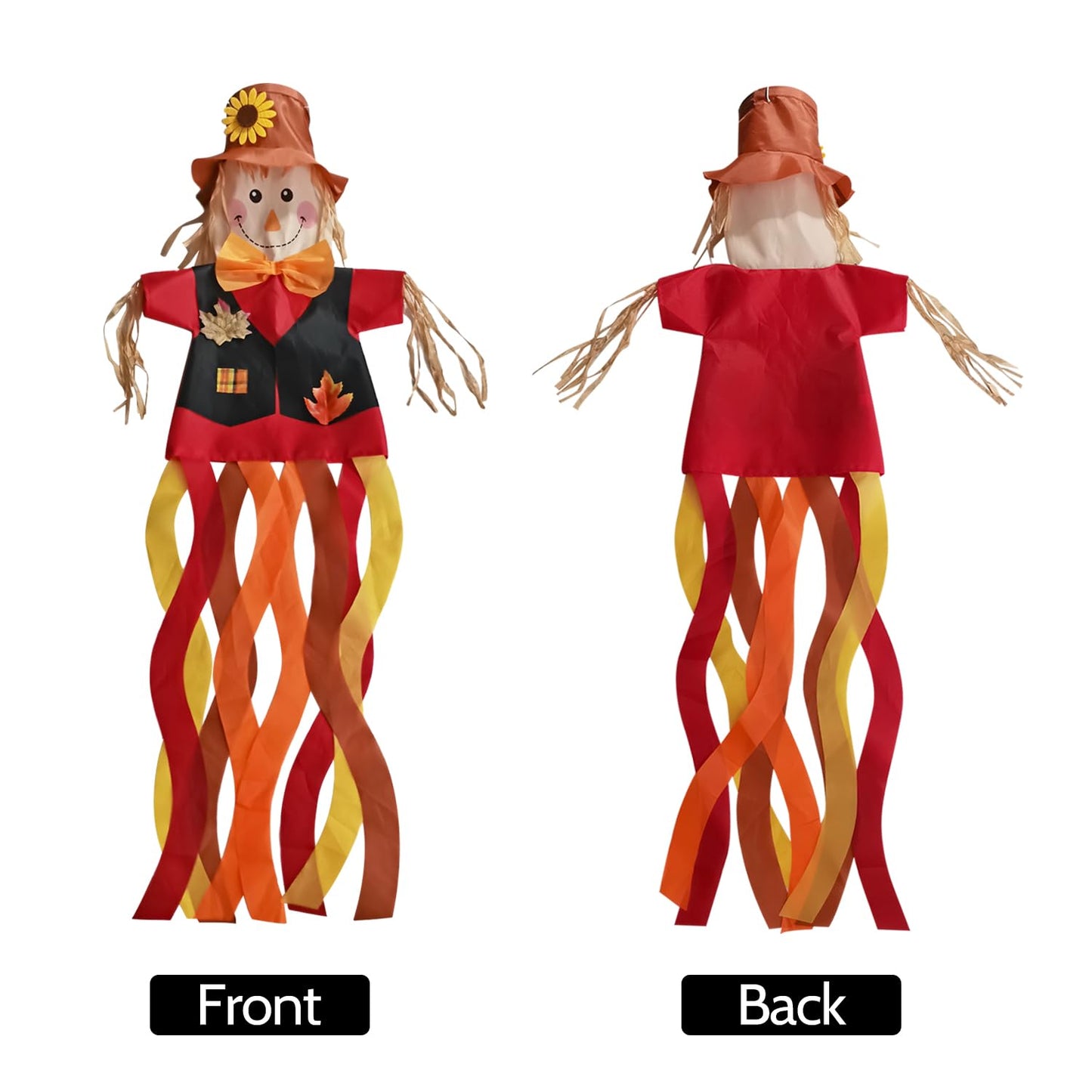 THQZLH Scarecrow Windsock - Fun and Festive Outside Decorations for Your Yard