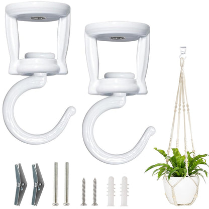 Mkono Macrame Plant Hangers Indoor Different Size and Ceiling Hooks Hanging Planter