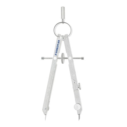 Staedtler Mars Comfort, Professional Drafting, Drawing Compass with Extension Arm, Draws Circles up to 19.5 Inch Diameter, Spring Bow Compass with Center Adjuster Wheel, 551 02