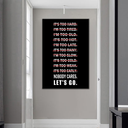 Motivational Wall Art Office Decor for Men Inspirational Picture Quotes Canvas Poster Inspiring Painting Print Artwork for Home Living Room Gym Classroom Stretched and Framed [18''Wx24''H]