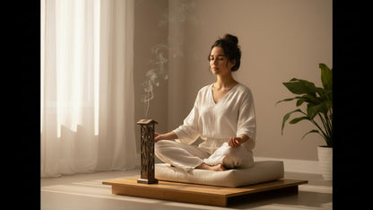 Wooden Incense Stick & Cone Burner Holder Tower Large Organic Eco Friendly Ash Catcher Agarbatti Holder Rustic Style Hand Carved for Meditation Yoga Aromatherapy Home Fragrance Products (Natural)