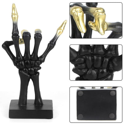 Mrlikale Gothic Skeleton Hand Form Jewelry Display Stand, Bracelet Watch Jewelry Ring Holder for Jewelry Room Home Decorations, Black(A)