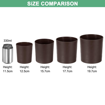 M METERXITY 2-Pack Plastic Plant Pots, 6 Inch Plastic Planters Round Flower Planter Containers Flower Pots for Indoor/Outdoor/Garden, Plant Holder [Pink]