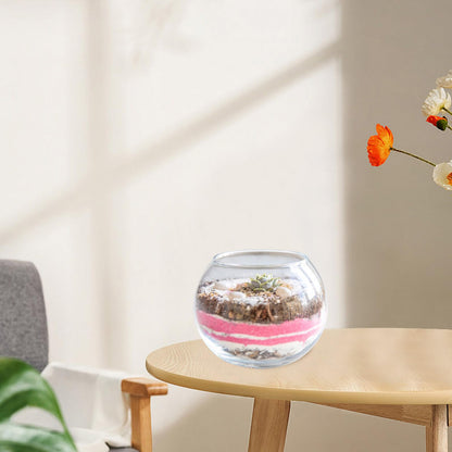Toyvian Glass Bubble Bowl Vase 15cm Hydroponic Succulent Planter Fish Tank Terrarium Home Office Centerpiece Air Plant Holder