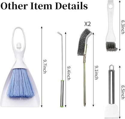 Plus tard 6 Pcs Bird Cage Cleaner Kit, Poop Off Bird Poop Remover, Bird Cage Cleaner Accessories, Complete Cleaning Solution for Birds and Small Pets