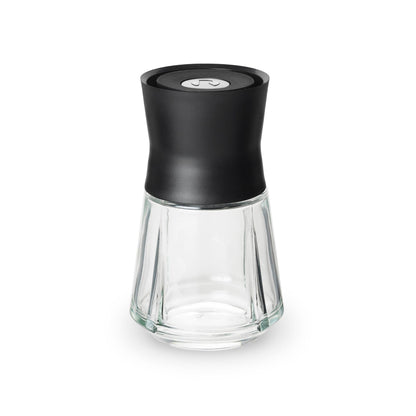 Rosendahl Grand Cru 8.5 Oz Dressing Shaker - Elegant Black Glass Container with Push-Button Lid, 360-Degree Spout for Easy Pouring, Leak-Proof, Multifunctional Kitchen Essential for Homemade Dressings