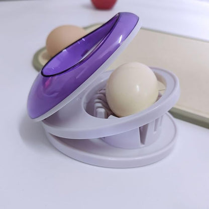 Egg Slicer for Hard Boiled Eggs,Easy to Cut Egg into Slices, Wedge and Dices, Sturdy ABS Body with Stainless Steel Wires,Non-slip Feet,Dishwasher Safe, BPA Free (Green)