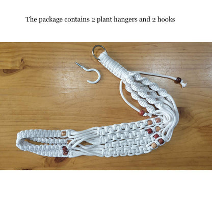 Belit 2 Pack Macrame Plant Hangers Indoor Hanging Planter Basket Decorative Flower Pot Holder Rope for Indoor Outdoor Home Decor