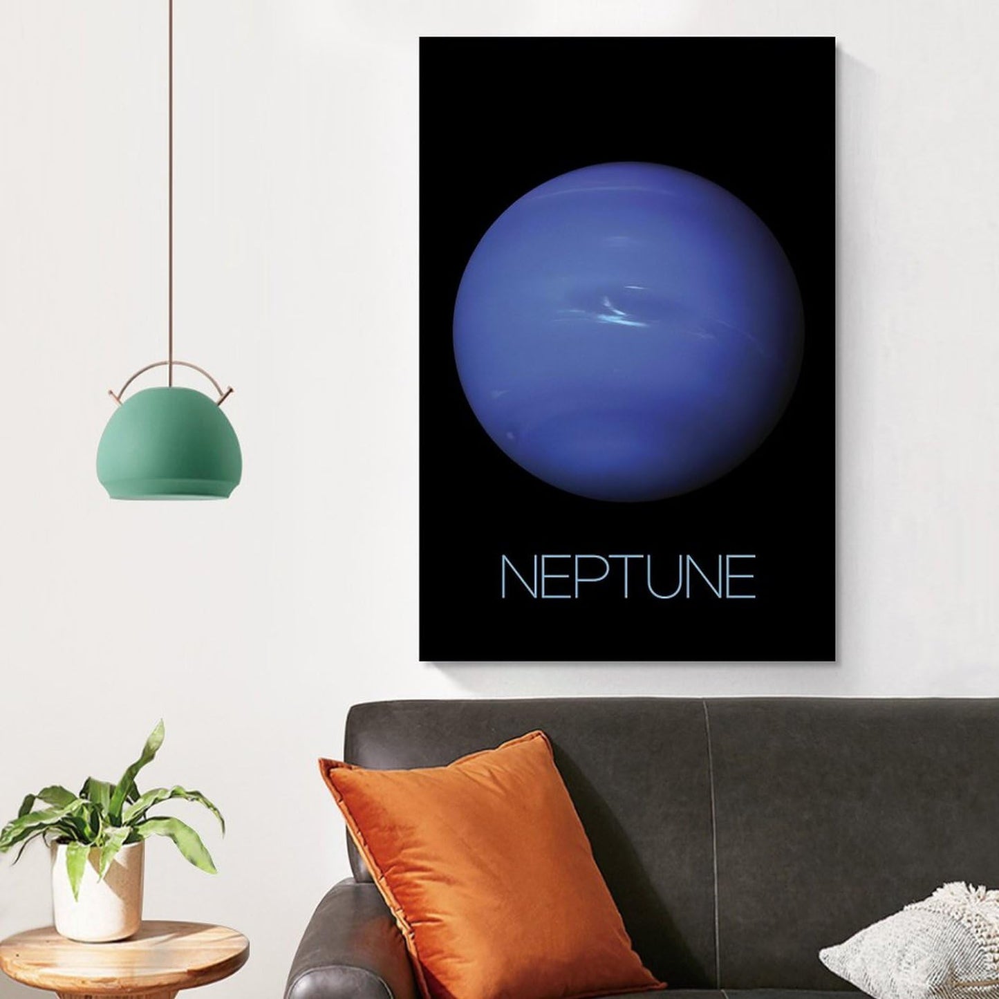 XIAOLOUTINYU Solar System Canvas Wall Art - Neptune Planet Space Poster for Kids Room Bedroom Classroom, STEM Educational Astronomy Decor, Science Gift for Boys Girls Teens, 12x18 Inch Unframed