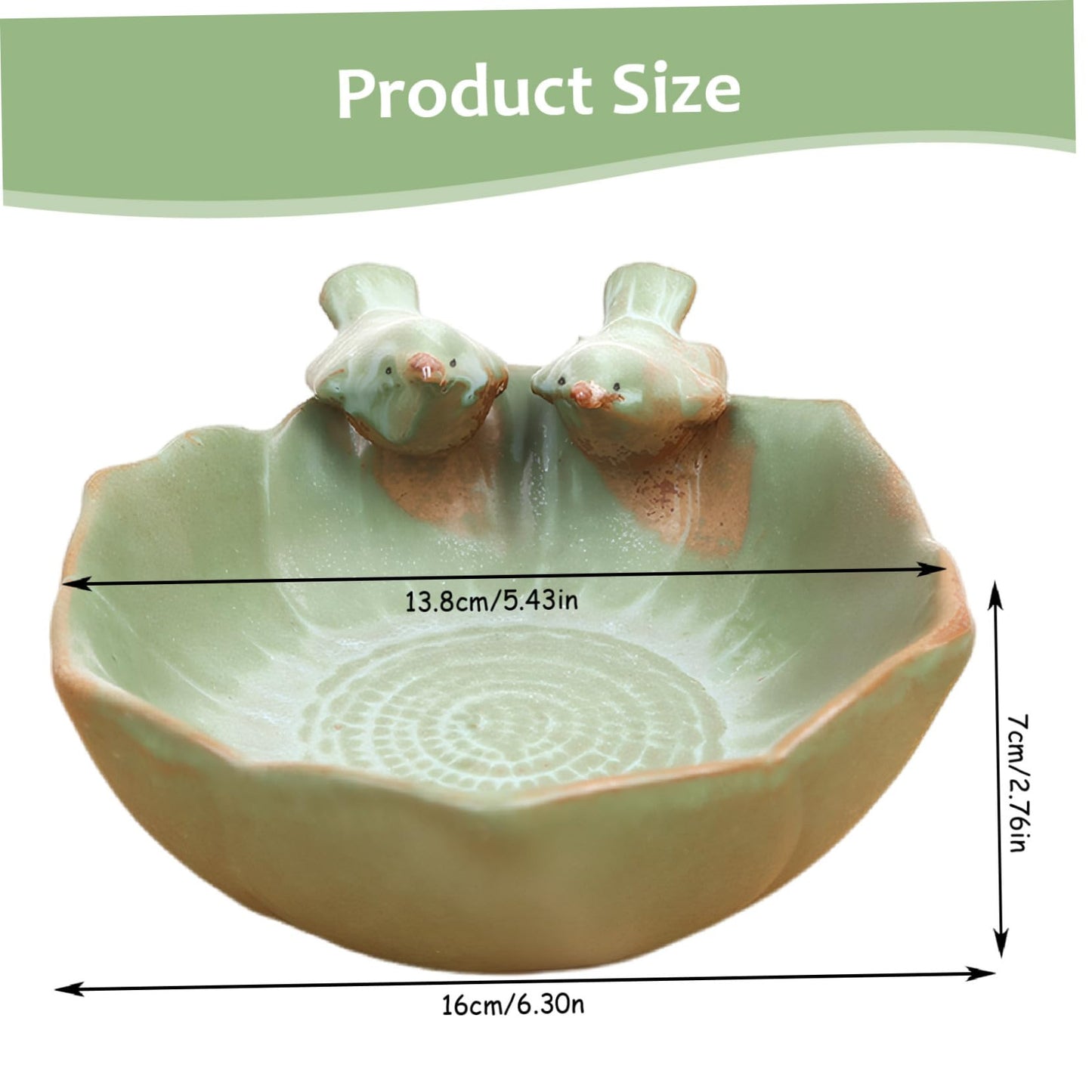 Meyrwoy Suculentas Pot with 2 Adorable Birds Planter DIY Flower Planting Garden Pots Ceramic Round Hollow Planter for Home Indoor Outdoor Garden Decor, Flower Pots