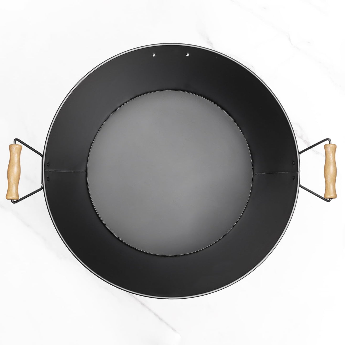 5.5 Gallon Large Beverage Tubs for Parties, 21L Ice Bucket with Wooden Handles for Beer, Wine, Cocktails & Outdoor Events -Black