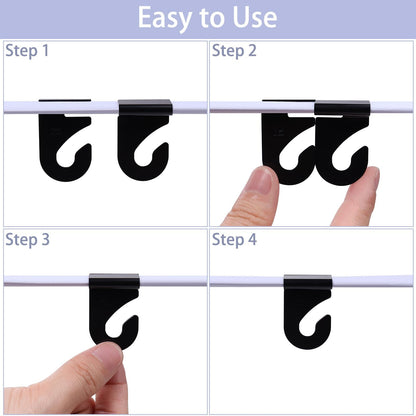 OALEN 40 Drop Ceiling Hooks for Classrooms & Offices, Black Heavy Duty Ceiling Hooks for Hanging Plants & Decorations, Metal T-Bar Hooks for Suspended Drop Ceiling Tiles