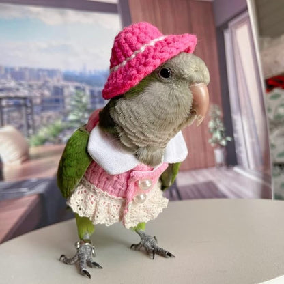 Amazon Bird Diaper Flight Suit - Pink Top Cosplay Photo Prop for Parrots, Lovebirds, Parakeets & Cockatiels - Small Animal Apparel