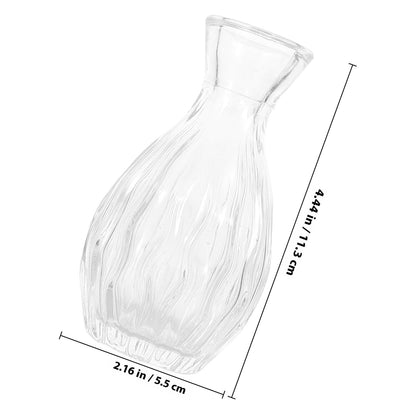 ORFOFE 4pcs Hydroponic Glass Flower Vases Small Decorative Terrarium Bottles for Home Desk Office Plant Propagation