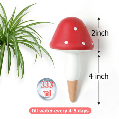Prashent Plant Watering Globes, 8 Pack Self-Watering Terracotta Spikes - Mushroom Shape Irrigation Devices for Indoor & Outdoor Plants, Slow Release Watering System