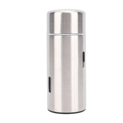 Focket Salt Shaker, 304 Stainless Steel Rust Proof Multifunctional Condiment Shaker, Seasoning with Airtight Lid for Kitchen Cooking Grilling Picnic (Small Holes)