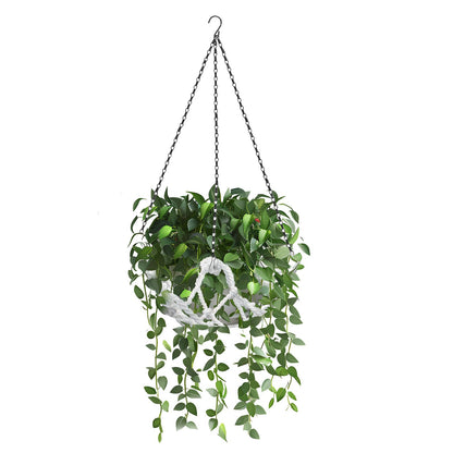HaoGludi 3 Pack Hanging Planters for Indoor Plants & Outdoor, Plant Hanging Basket Decorative, Flower Pot Hangers for Balcony Porch Garden, Fits 10'' Pots, Load Capacity 20 lbs (Pots Not Included)