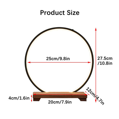 Tabletop Wooden Buddhist Altar Cabinet With LED Lamp Ring Household Shrine Altar Table Small Buddha Statue Base Zen Prayer Tea Table Ornaments for Living Room Entrance Office Decor.(B,25cm/9.8in)