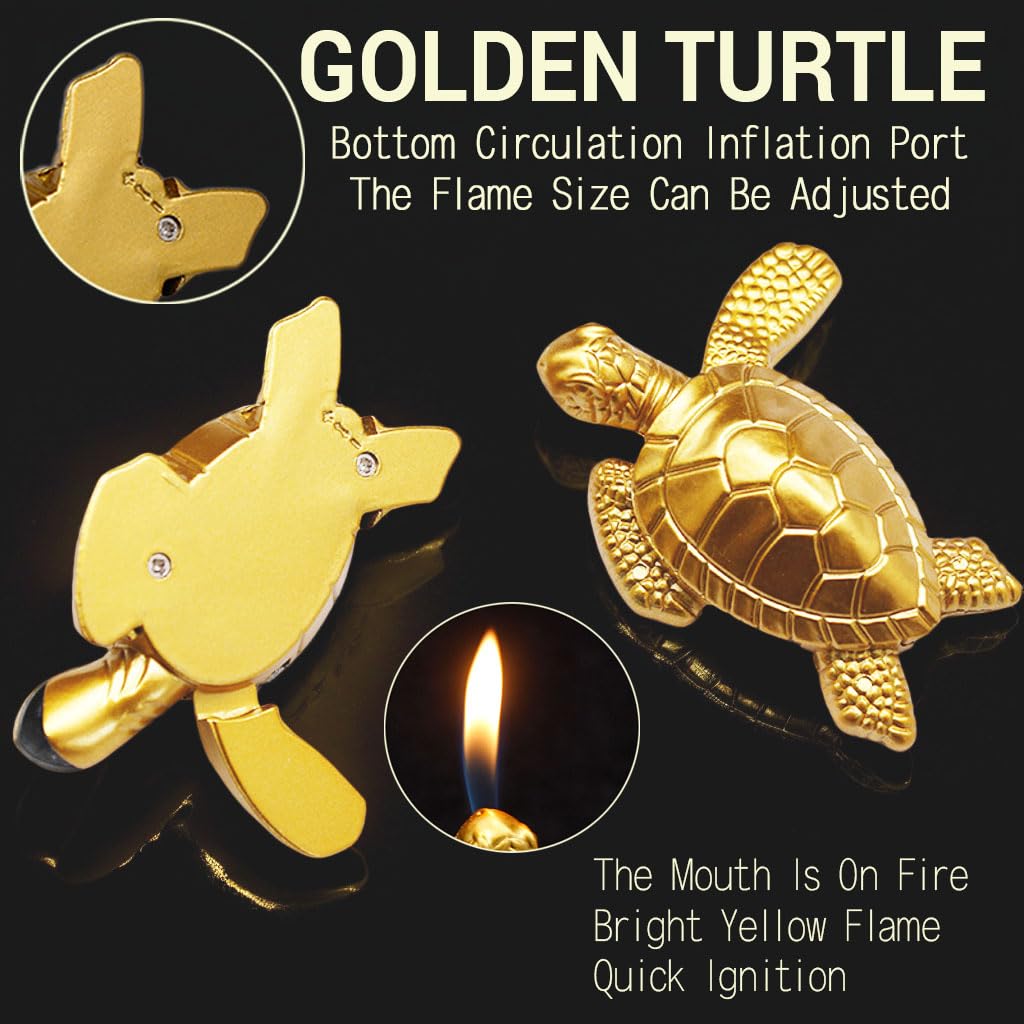 Blanzonic Cute Animal Lighter, Windproof Refillable Adjustable Lighters, Funny Keychain Lighters Gifts for Women, Perfect for Candles, Camping, BBQ (No Butane Fuel Included) (#1)