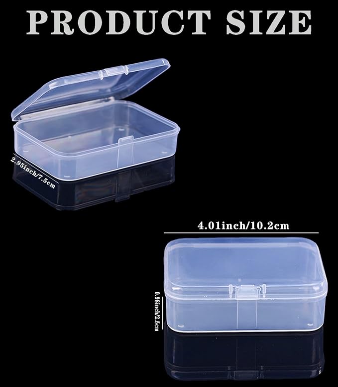 Clear Plastic Playing Card Boxes Snaps Closed Poker Gaming Playing Card Deck Cases Holder Plastic Storage Box Clear Trading Card Box Card Storage Organizer for Bank Business Card (6Pcs)