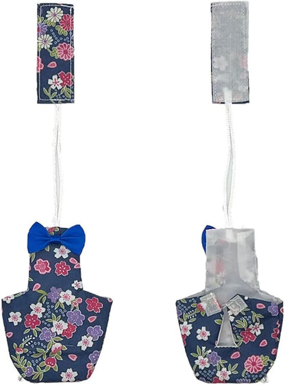 2 PCS Floral Parrot Diapers Bird Flight Suit Blue and Green Reusable Inner Layer for Parakeet Mini Macaw