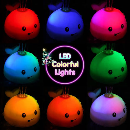 Gigilli Bath Toys for Kids Ages 1-3 or Babies 0-6-12-18 Months, Light Up Whale Sprinkler Bathtub Water Pool Toys for Toddlers 1-3 2-4, Infant Bath Toy for 1 Year Old Boys Girls First Birthday Gifts